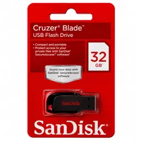 Pendrive SanDisk Cruzer Blade 32GB USB 2.0 SDCZ50-032G Preto Vermelho - imagem 5