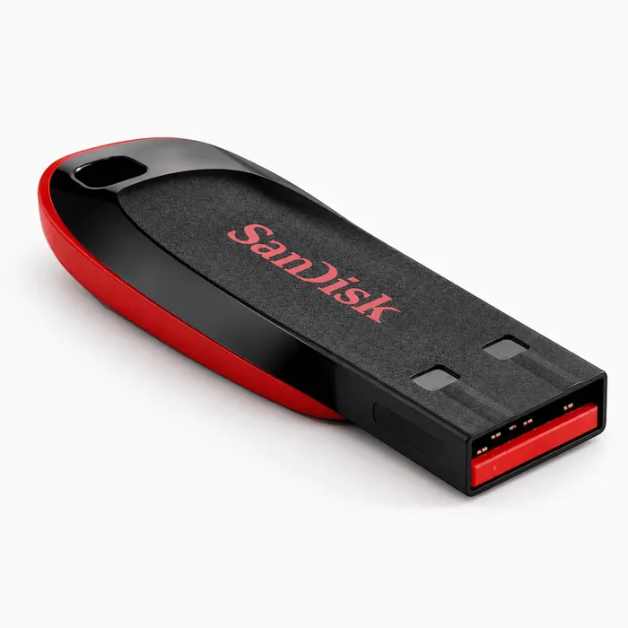 Pendrive SanDisk Cruzer Blade 32GB USB 2.0 SDCZ50-032G Preto Vermelho
