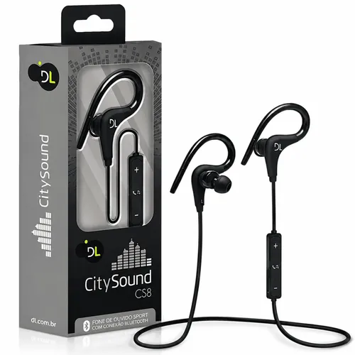 Fone De Ouvido Sport Bluetooth DL CS8 Sem Fio Com Microfone