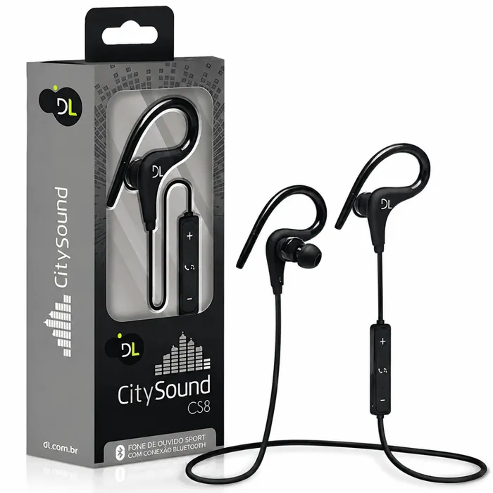 Fone De Ouvido Sport Bluetooth DL CS8 Sem Fio Com Microfone