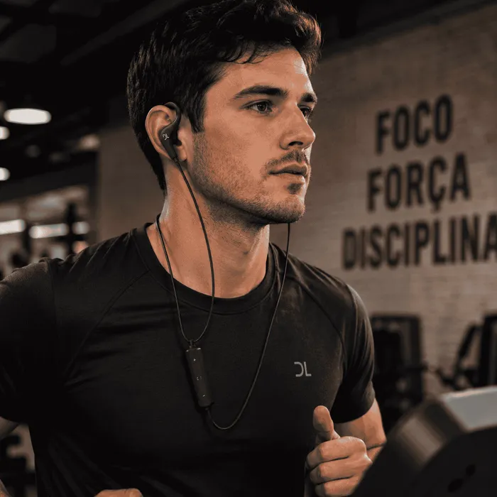 Fone De Ouvido Sport Bluetooth DL CS8 Sem Fio Com Microfone