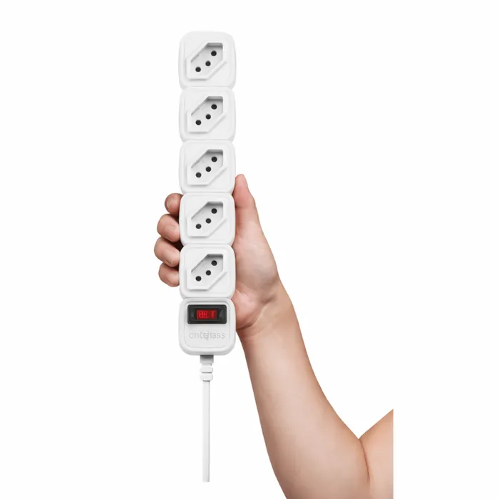 RÉGUA EXTENSÃO PROTETORA INTELBRAS EPE 205 5 TOMADAS BIVOLT  - BRANCO