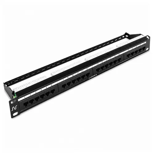 Patch Panel Nexans Cat5e 24 Portas RJ45 UTP 1U Rack 19