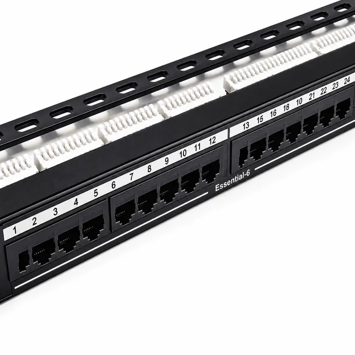 Patch Panel Nexans Cat5e 24 Portas RJ45 UTP 1U Rack 19