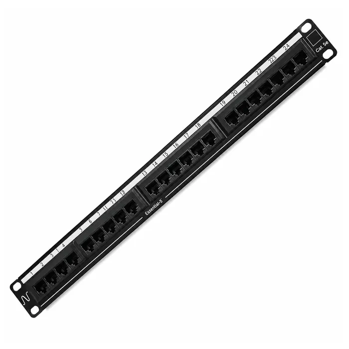Patch Panel Nexans Cat5e 24 Portas RJ45 UTP 1U Rack 19