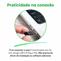 Kit Combo Teclado  Mouse Sem Fio Intelbras CSI50 ABNT2 USB - Preto - imagem 5