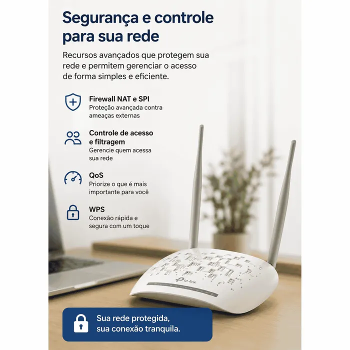 Modem Roteador TP-Link TD-W8961N Wireless N 300Mbps ADSL2+