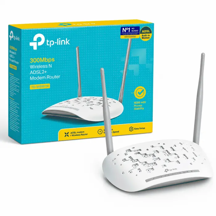 Modem Roteador TP-Link TD-W8961N Wireless N 300Mbps ADSL2+