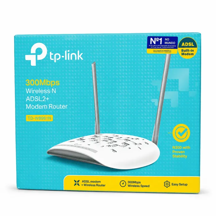 Modem Roteador TP-Link TD-W8961N Wireless N 300Mbps ADSL2+