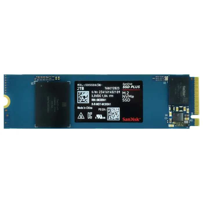 SSD SanDisk Plus NVMe M.2 2TB PCIe Gen 3.0 3200MB/s