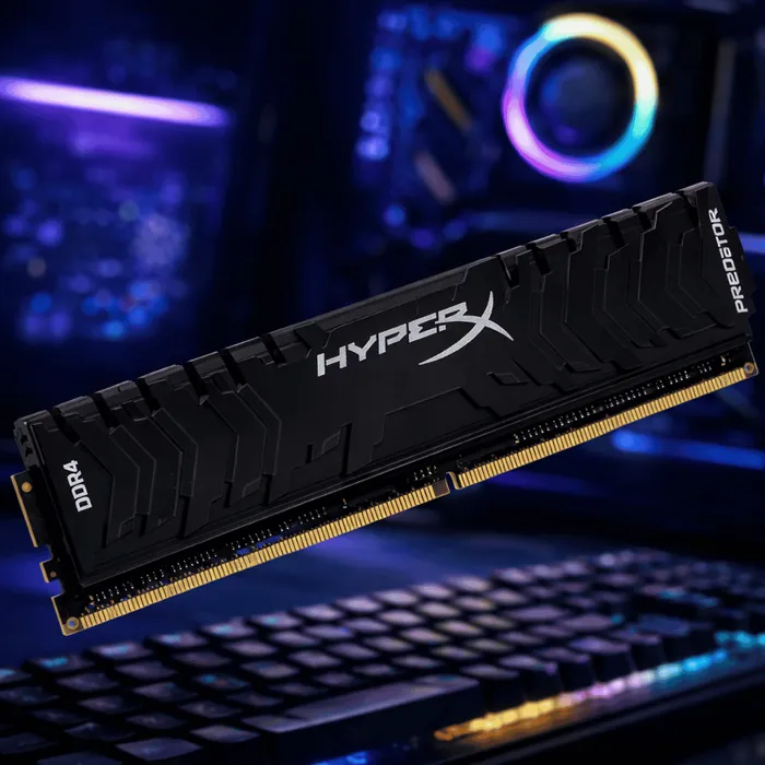 Memória RAM Kingston HyperX Predator 8GB DDR4 3200MHz CL15 HX430C15PB3K2/8 Gamer Preto com Dissipador