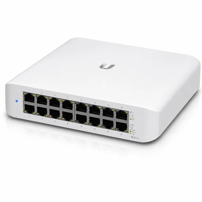 Switch Ubiquiti UniFi Lite 16 PoE 16 Portas Gigabit 45W BR