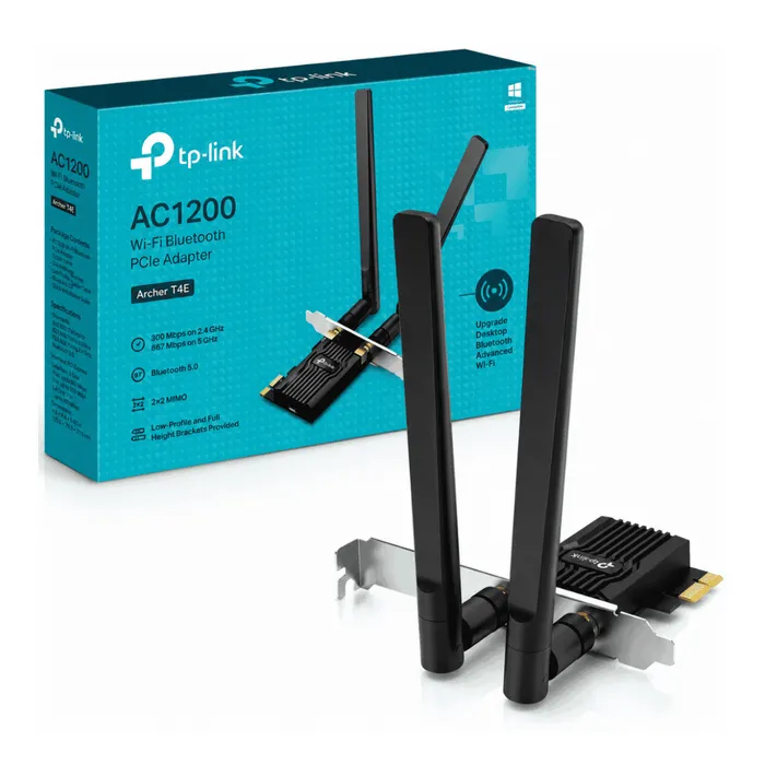 Placa Rede WiFi PCIe TP-Link Archer T4E AC1200 Bluetooth 5.0
