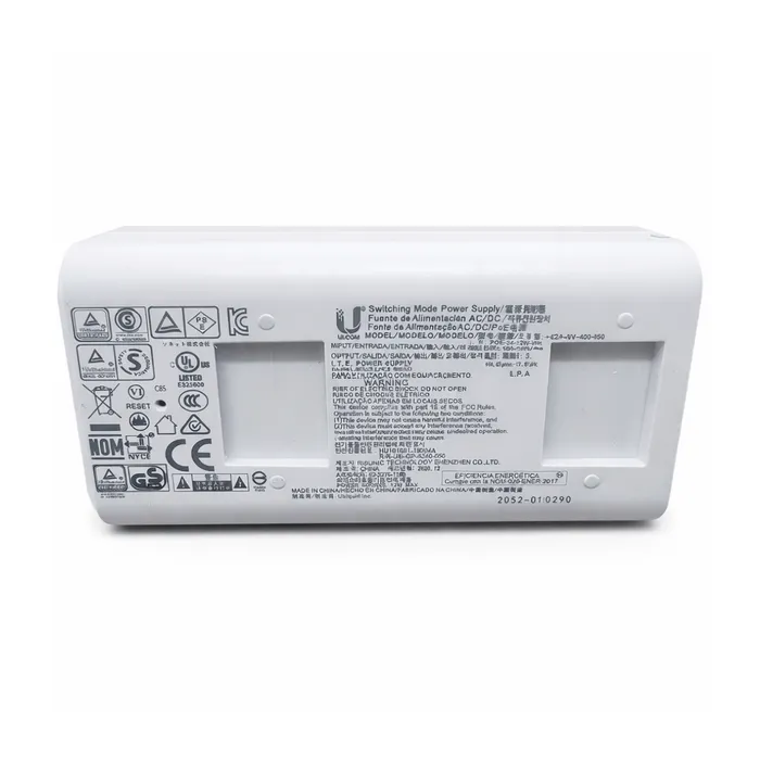 Fonte PoE Ubiquiti 24V 0.5A 12W POE-24-12W-WH-BR Injetor PoE Padrão Brasil Compatível airGateway