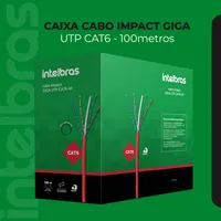 Cabo de Rede Intelbras Impact Giga CAT6 UTP CMX 4P 100M Vermelho IG6CVM - imagem 3