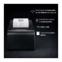 Impressora Térmica Neostar Z-NS80 UE 80mm USB + LAN Alta Velocidade 300mm/s - imagem 2