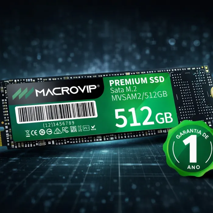 SSD Macrovip M.2 512GB SATA 6gb/s Upgrade de Alta Velocidade