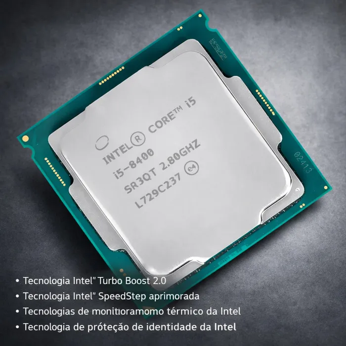 Processador Intel Core i5-8400 8ª Geração LGA 1151 2.8GHz 9MB Cache Sem Cooler