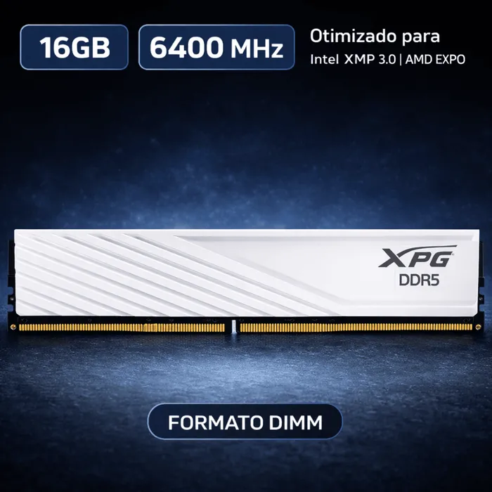 Memória RAM ADATA XPG Lancer Blade DDR5 16GB 6400MHz  Branco