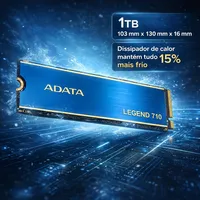 SSD ADATA 1TB M.2 Legend 710  NVMe 2280 PCIe Gen3 x4 Azul - imagem 2