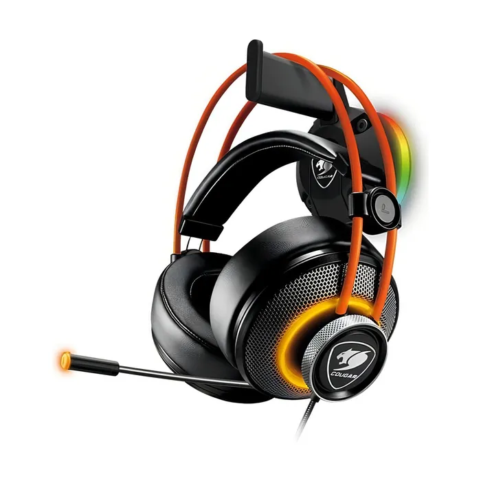 Suporte Fone De Ouvido Headset Cougar Bunker RGB com Sucção a Vácuo e Hub USB