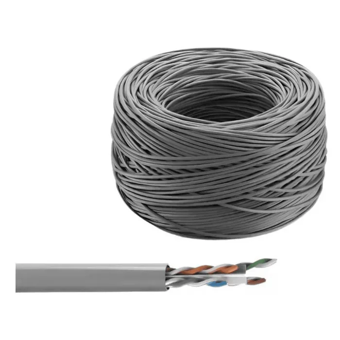 Cabo de Rede CAT6 Draka Prysmian 305m CMX Cinza UTP 4P Gigabit LSZH 23AWG 250MHz