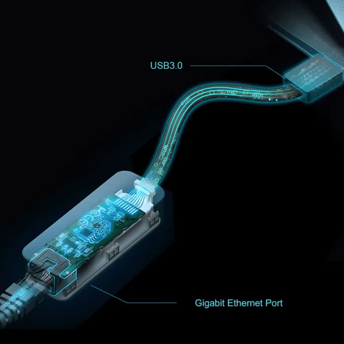 Adaptador de Rede USB 3.0 Para RJ45 Gigabit Ethernet TP-Link UE306 PC e Nintendo Switch