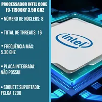 Processador Intel Core Unlocked i9-11900KF 11ª Geração 5.3GHz LGA1200 - imagem 5