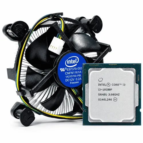 Processador Intel Core i3-10100F LGA1200 - 3.6GHz Turbo 4.3GHz 6MB Cache + Cooler