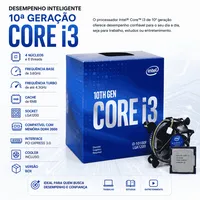 Processador Intel Core i3-10100F LGA1200 - 3.6GHz Turbo 4.3GHz 6MB Cache + Cooler - imagem 3