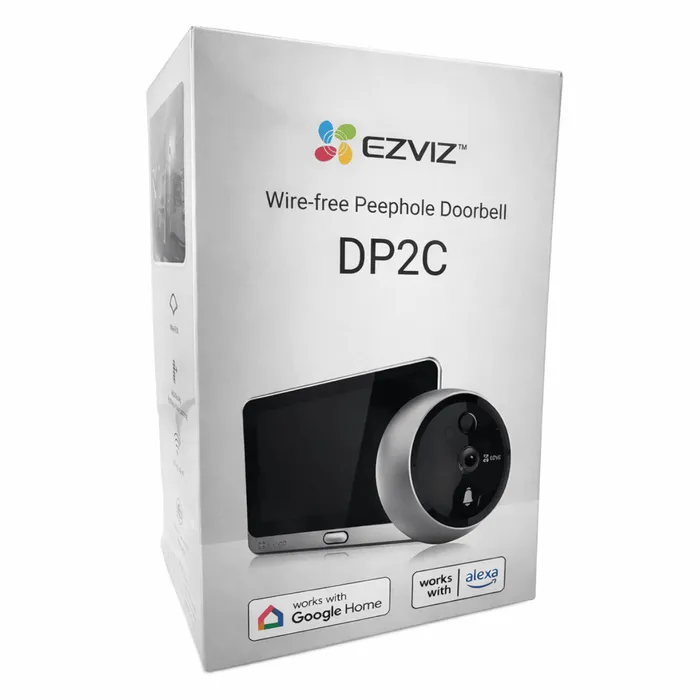 Câmera Olho Mágico WiFi EZVIZ DP2C 2MP 1080p Campainha Sem Fio Tela 4,3