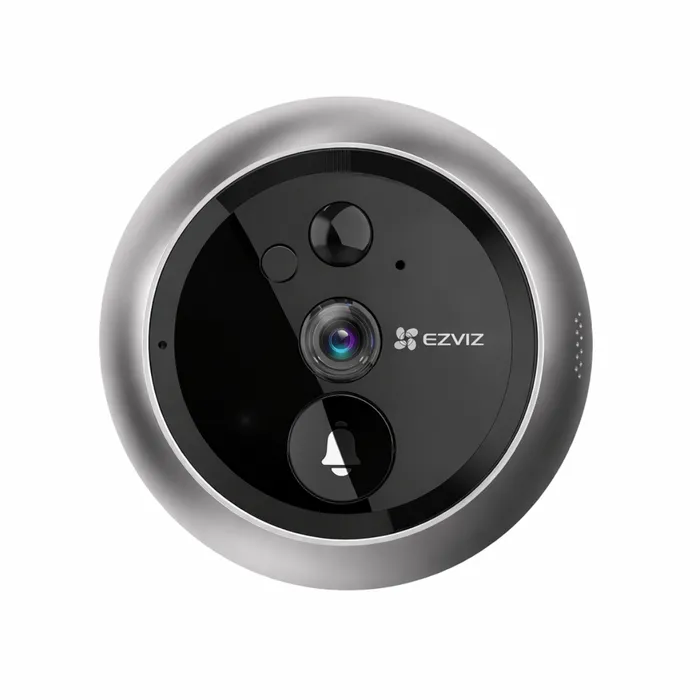Câmera Olho Mágico WiFi EZVIZ DP2C 2MP 1080p Campainha Sem Fio Tela 4,3