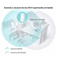 Repetidor Amplificador WiFi TP-Link RE200 AC750 Dual Band 2.4GHz 5GHz Extensor de Sinal Mesh RJ45 - imagem 5