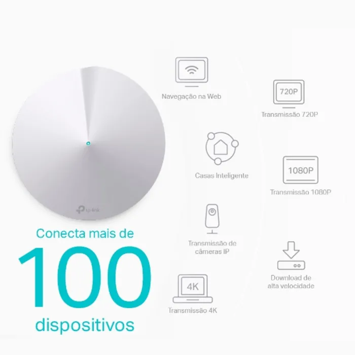 Roteador Mesh TP-Link Deco M5 AC1300 Dual Band WiFi Gigabit Alta Cobertura