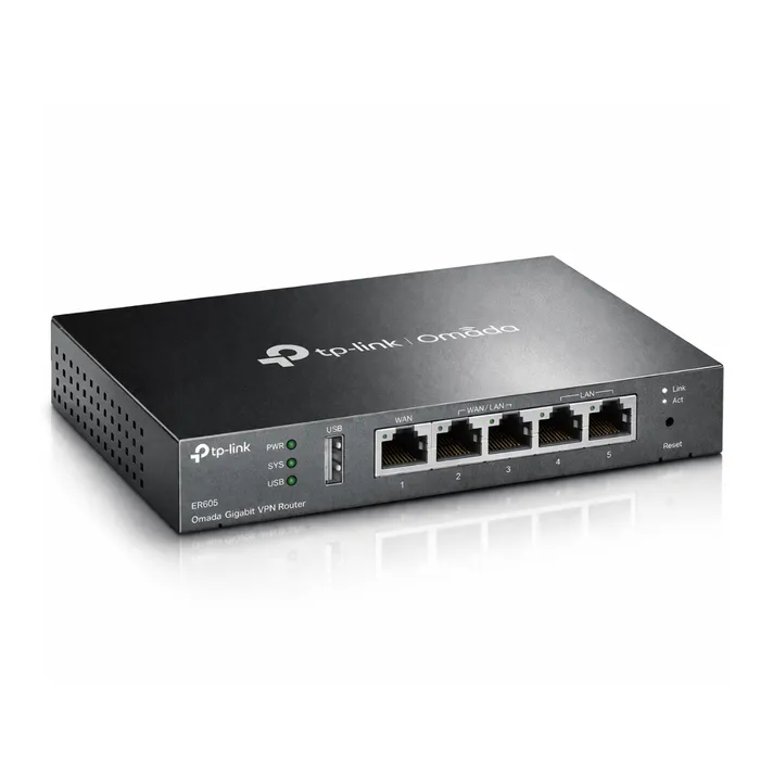 Roteador TP-Link ER605 Omada VPN Gigabit Multi-WAN Load Balance USB