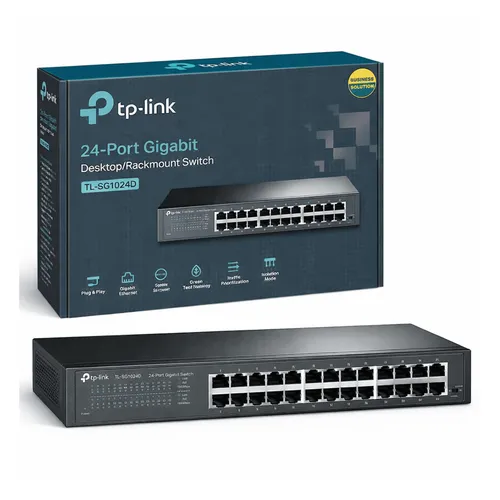 Switch TP-Link 24 Portas Gigabit TL-SG1024D Rackmount 