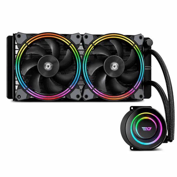 Water Cooler 240mm Darkflash TR240 RGB ARGB Intel AMD Preto