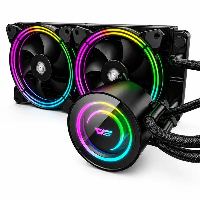 Water Cooler 240mm Darkflash TR240 RGB ARGB Intel AMD Preto