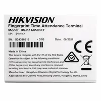 Relógio Ponto Biométrico Hikvision DS-K1A8503EF Cartão + Digital TCP/IP USB - imagem 3