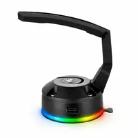 Suporte Para Mouse Cougar Bunker RGB Bungee Gamer Hub USB 2 Portas Base Sucção A Vácuo Preto - imagem 4