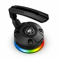 Suporte Para Mouse Cougar Bunker RGB Bungee Gamer Hub USB 2 Portas Base Sucção A Vácuo Preto - imagem 5