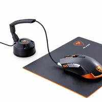Suporte Para Mouse Cougar Bunker Bungee Gamer Com Hub USB 2 Portas Base A Vácuo Preto - imagem 3