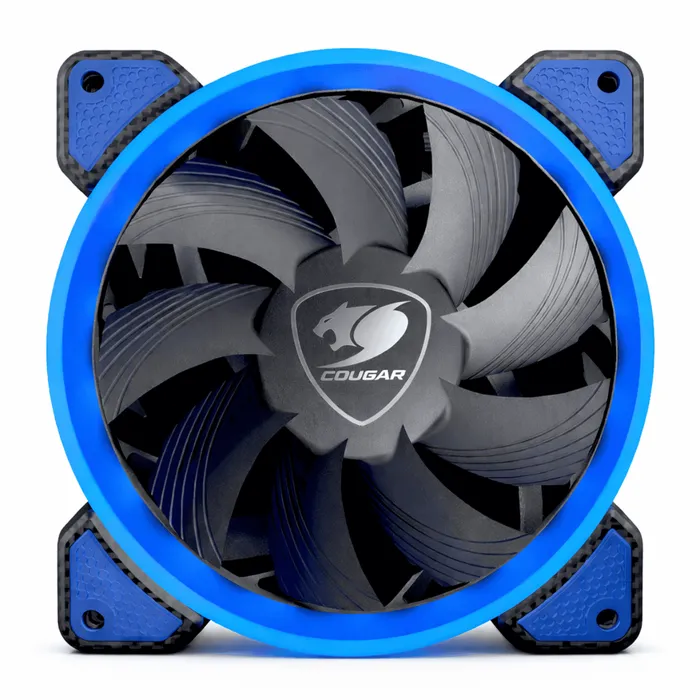 Cooler Fan Cougar Vortex FB120 LED Azul 120mm 1200RPM Rolamento Hidráulico 33 LEDs Ventoinha Gabinete PC Gamer
