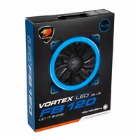 Cooler Fan Cougar Vortex FB120 LED Azul 120mm 1200RPM Rolamento Hidráulico 33 LEDs Ventoinha Gabinete PC Gamer - imagem 5