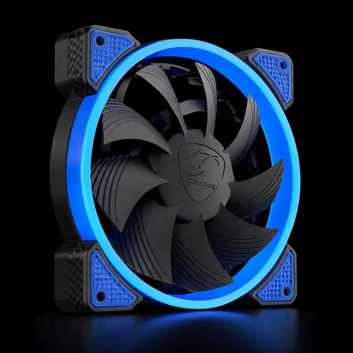 Cooler Fan Cougar Vortex FB120 LED Azul 120mm 1200RPM Rolamento Hidráulico 33 LEDs Ventoinha Gabinete PC Gamer