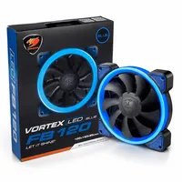 Cooler Fan Cougar Vortex FB120 LED Azul 120mm 1200RPM Rolamento Hidráulico 33 LEDs Ventoinha Gabinete PC Gamer - imagem 1
