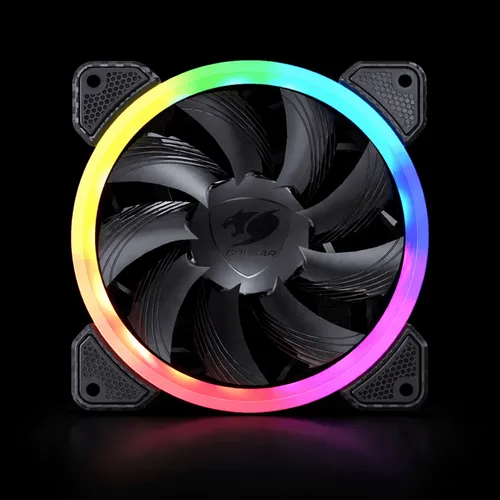 Cooler 120mm COUGAR VORTEX VK120 ARGB Ventoinha para Gabinete PWM Rolamento HDB Iluminação 5V Silenciosa