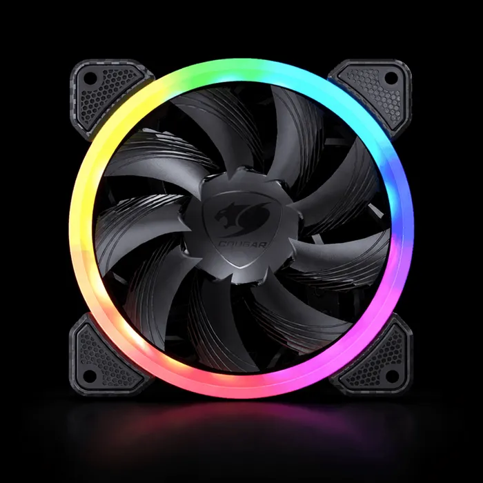 Cooler 120mm COUGAR VORTEX VK120 ARGB Ventoinha para Gabinete PWM Rolamento HDB Iluminação 5V Silenciosa