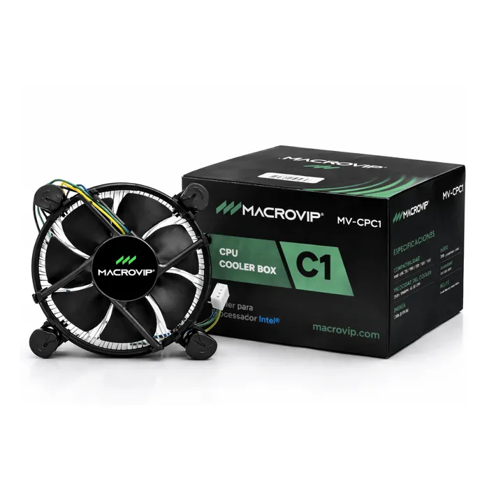 Cooler Intel MV-CPC1Para Processador LGA 1155 / 1150 / 1151 / I3 / I5 4 Pinos 2500RPM - Preto