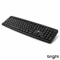 Teclado USB Bright 0014 Preto ABNT2 com Fio 1,3m 107 Teclas Plug And Play  - imagem 3